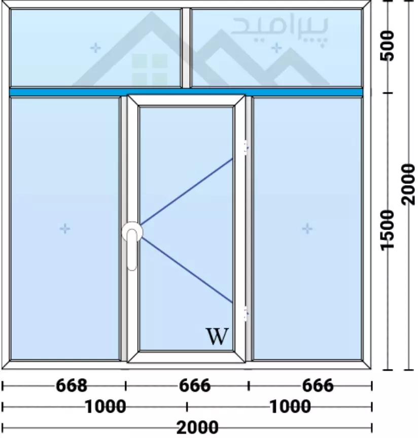 قیمت پنجره سه جداره 2000*2000 هافمن، وین تک، فوبوس قیمت پنجره سه جداره 2000*2000 هافمن، وین تک، فوبوس